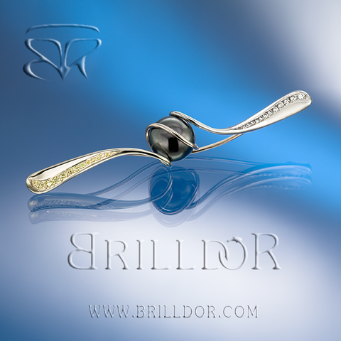 Captured in Ice brooch